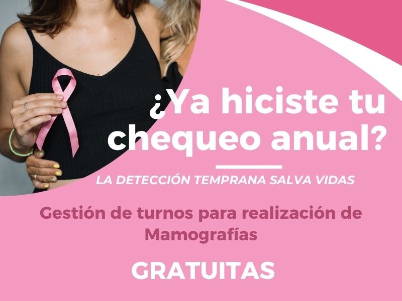 Campaña de prevención: gestión de turnos para mamografía gratuitas