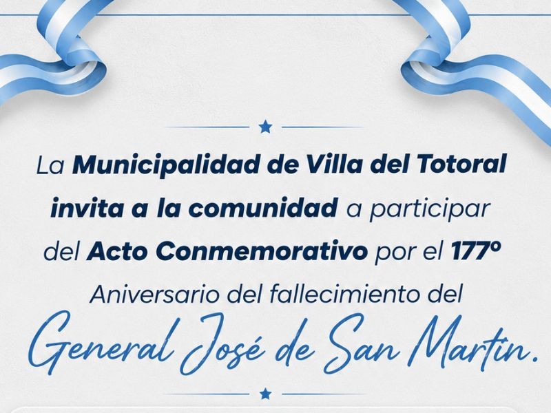 Acto Conmemorativo por el 177° Aniversario del fallecimiento del General José de San Martín